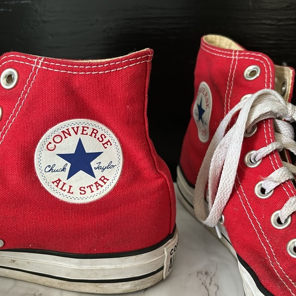 Red Hightop Converse - Picture 4 of 5